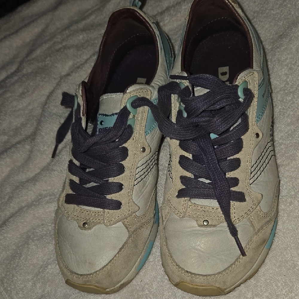 Diesel Sneakers with Purple and Cream Accents